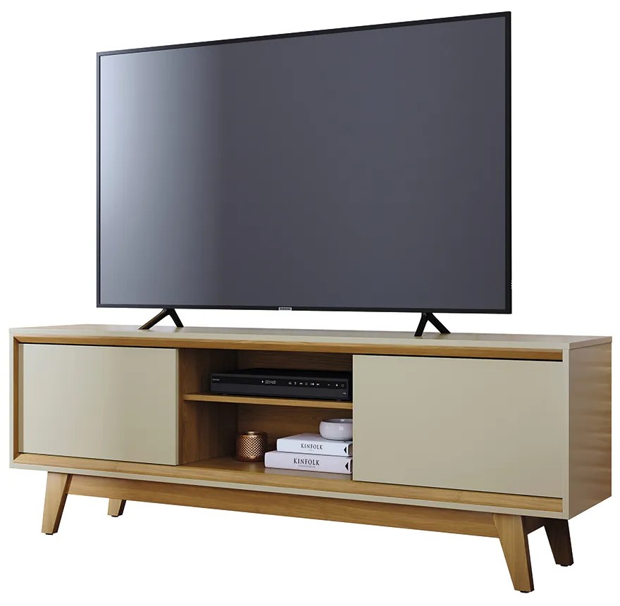 Rack TV 65 Pol 164cm Bancada para Sala Mylan Cumaru/Opala M20 - D'Rossi