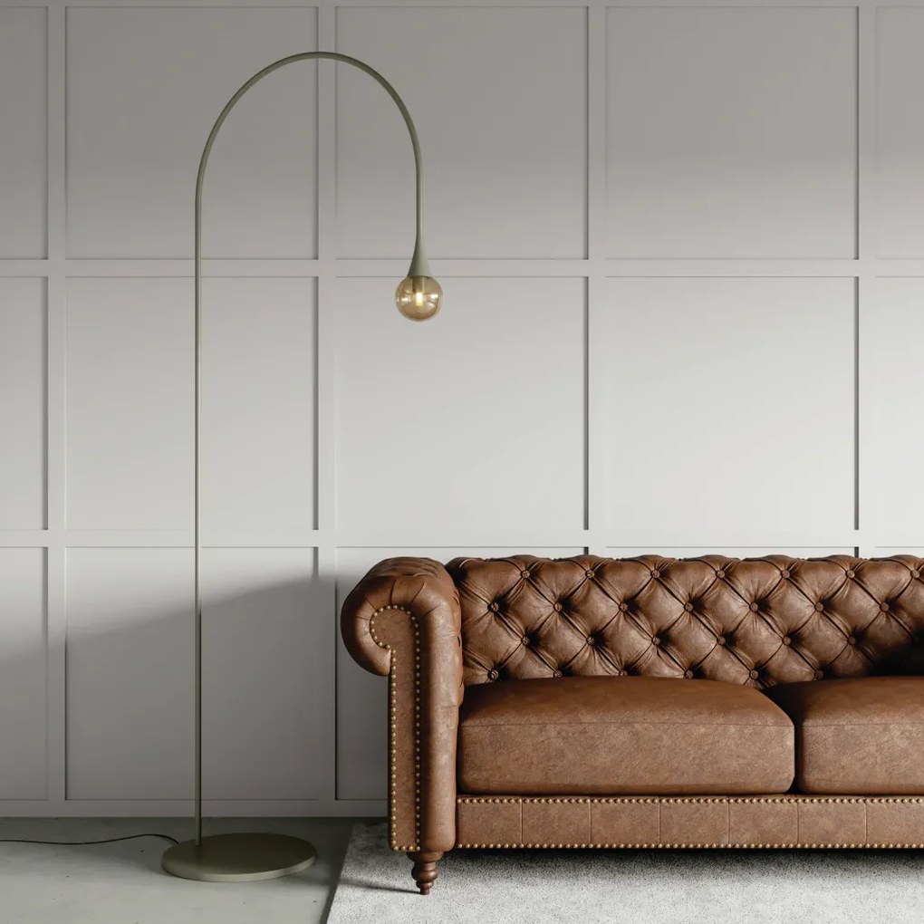 Luminária De Chão Jazz Pivô Base Piso 38X210X70Cm 1Xe27 - Usina 52010/... (OL-F - Verde Oliva Fosco)