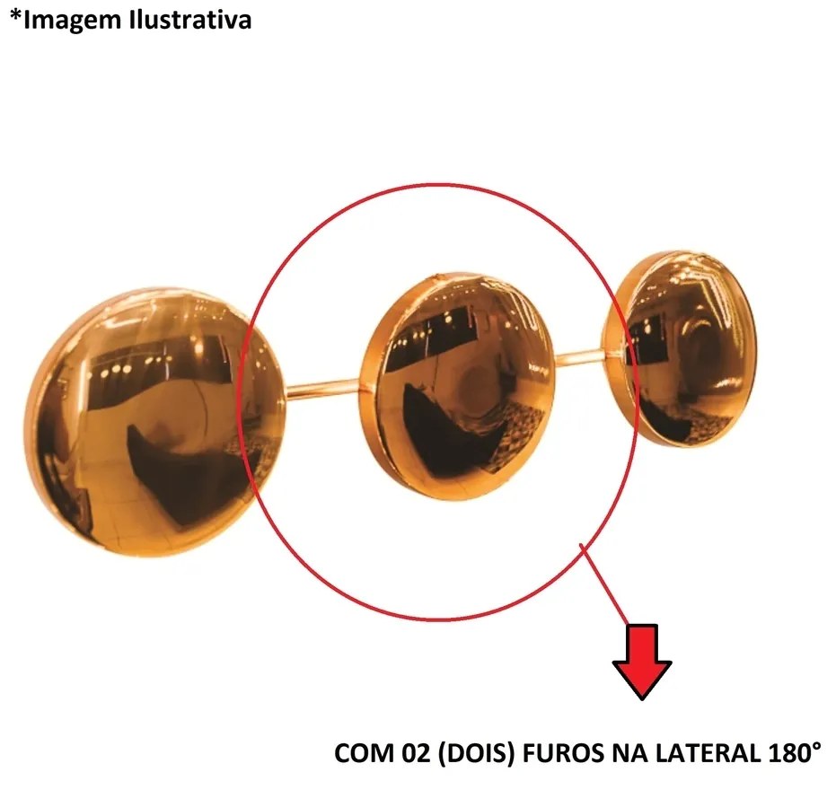 Arandela Galáxia 1Xpci Led 5W 220V Ø12X5Cm (C/ Dois Furos Na Lateral 1... (OC-M Ocre Metálico)