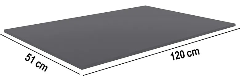 Tampo Balcão de Cozinha 120x51cm A01 - D'Rossi - Cinza