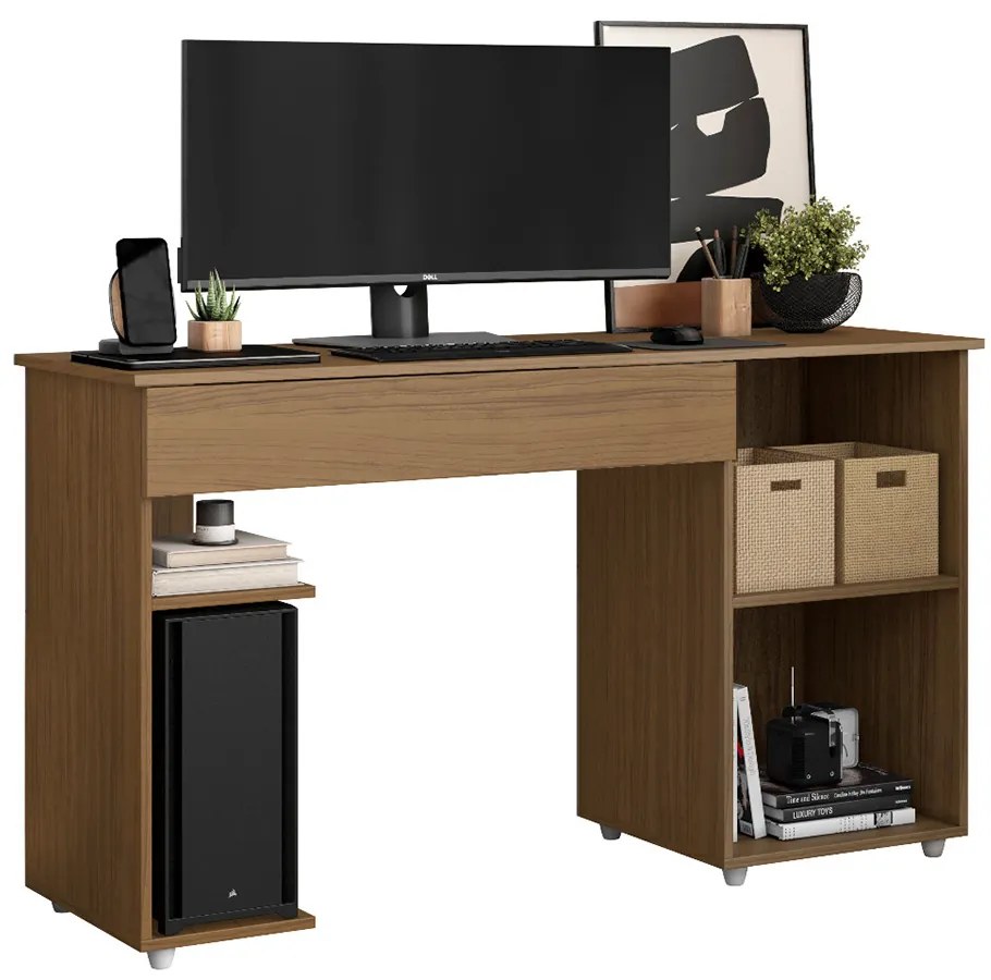Escrivaninha Mesa Computador com Suporte Cpu 136cm Daurea Atacama A09 - D'Rossi