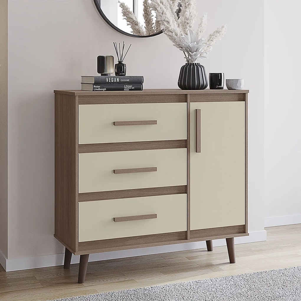 Cômoda Sapateira Trevo 3 Gavetas 1 Porta MB1