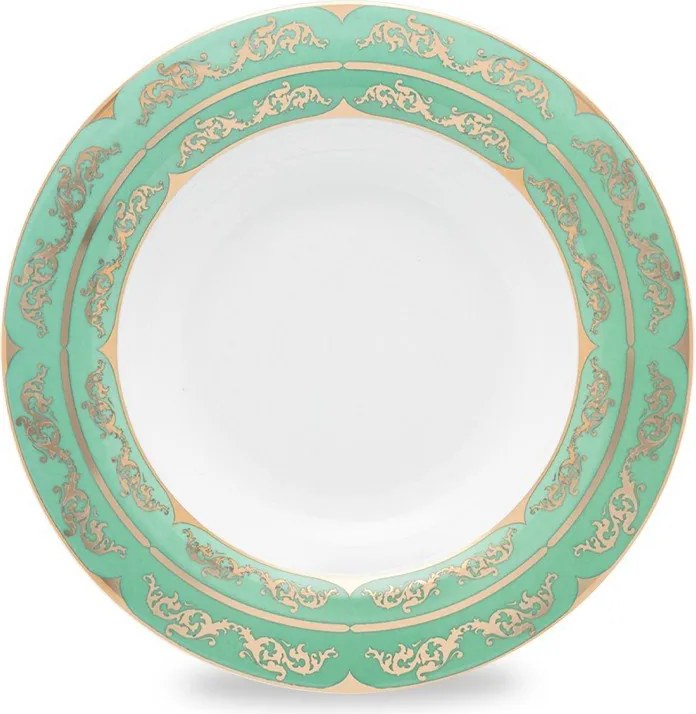 Jogo C/ 6 Pratos Fundos Mariè 24,5 Cm - Porcelana  Porcelana