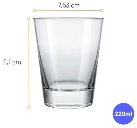 Copo Caldereta Old Fashioned 220ml (garotinho)