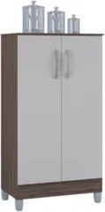 Armário Multiuso 60cm 2 Portas Tami Z46 Chocolate/Off White - Mpozenat