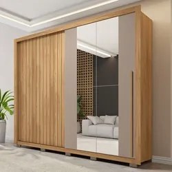 Guarda Roupa Casal 2 Portas de Correr com Espelho Moviment Buriti/Fend
