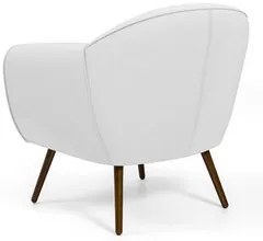Poltrona Decorativa Nina Corano C-12 com Pés Palito Castanho - Domi