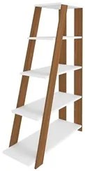 Kit 2 Estante Multiuso Decorativa 5 Prateleiras Stela A06 Freijó/Branc