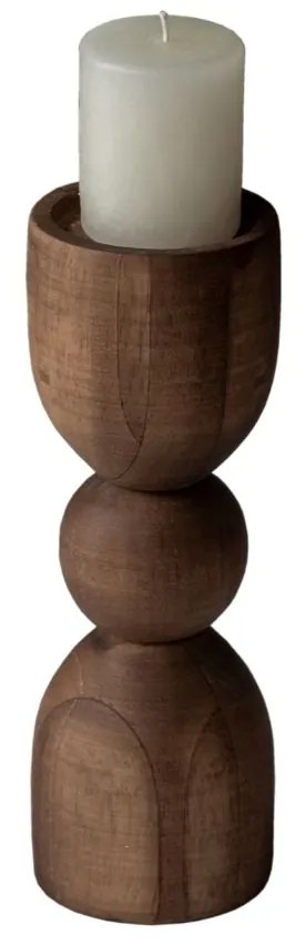 Castiçal Esfera G - A. 200mm - freijó