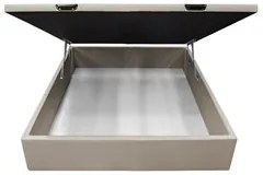 Base Box Baú para Cama Casal 138x188cm Liz S05 Sintético Bege - Mpozen