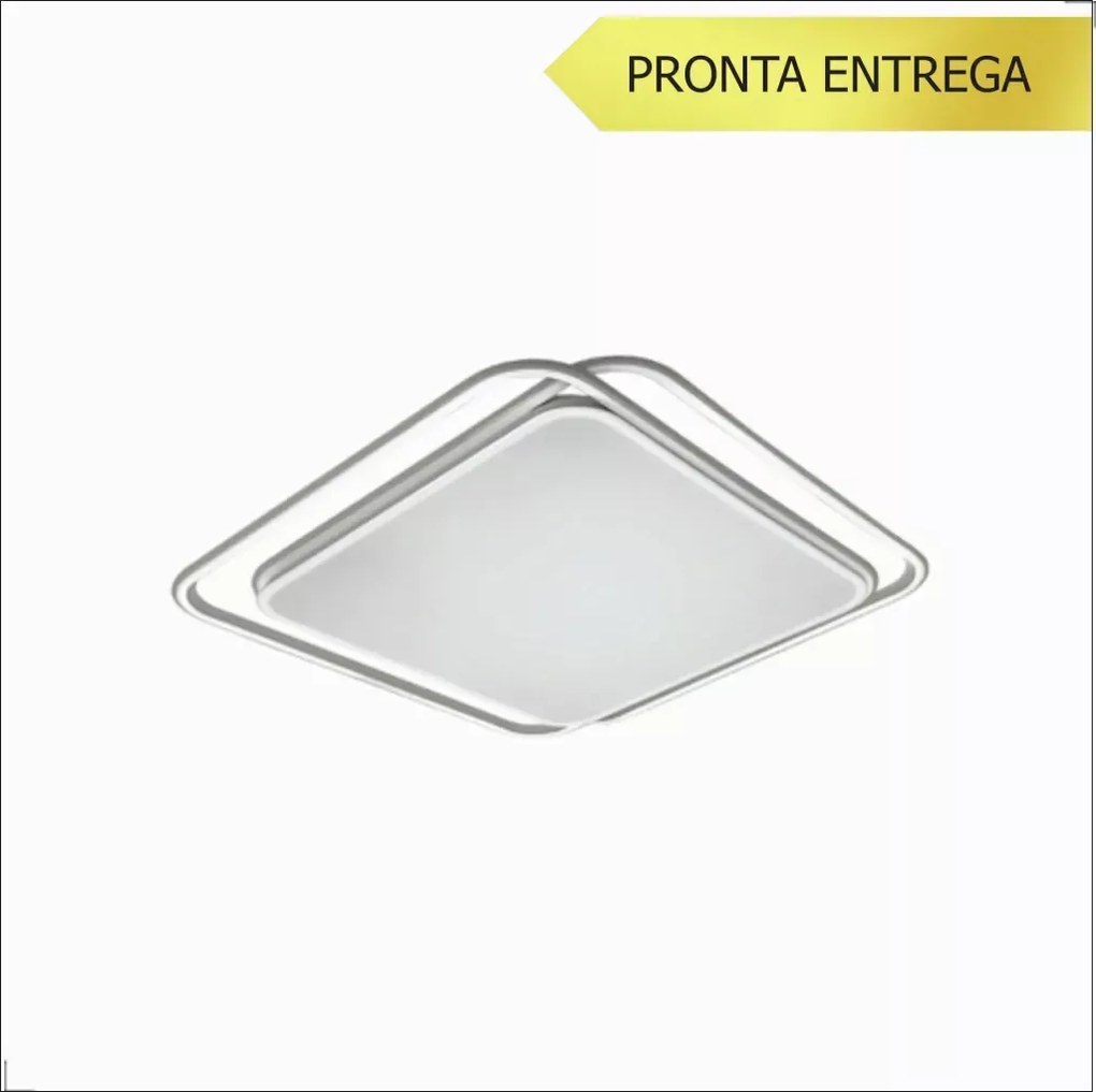 Plafon Hoop 72W Multicolor Branco Bivolt 38X38 | Opus Hm 82901 (Preto)