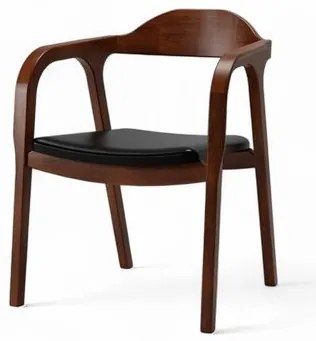 Cadeira Bugre Castanho Assento Tec Preto Grafite - 76895 Sun House