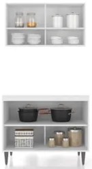 Armário de Cozinha CP01 Com Pia 100cm Pérola Z34 Branco - Mpozenat