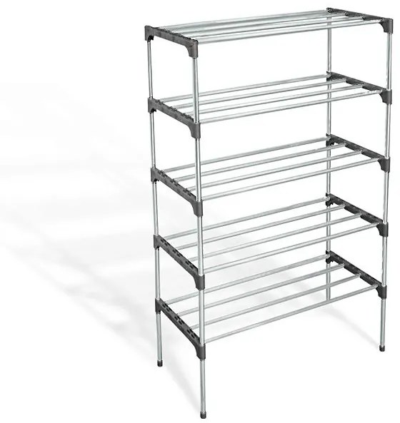Sapateira Vertical Inox Luxo 15 Pares 5 Prateleiras