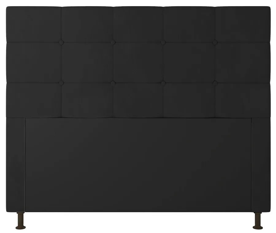 Cabeceira Stambul Para Cama Box Casal 140 cm Suede - D'Rossi - Preto