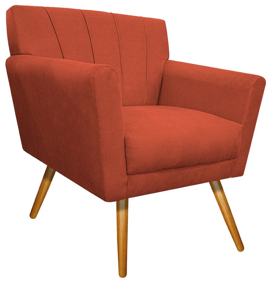 kit 02 Poltronas Laura Palito Mel Suede Terracota - ADJ Decor