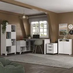 Conjunto Escritório Home Office 4 Peças Golden A06 Branco - Mpozenato