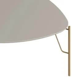 Mesa de Centro Para Sala Pés Metálicos Kit 2 Blen Grigio/Dourado I06 -