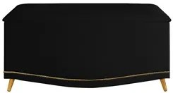 Calçadeira Baú Solteiro 90cm com Tachas Imperial J02 Sintético Preto -