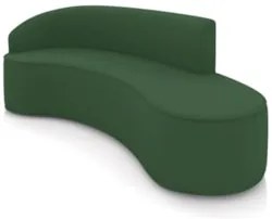 Sofá 4 Lugares 220cm Wendi e Poltrona Steve Veludo Verde I01 - Mpozen