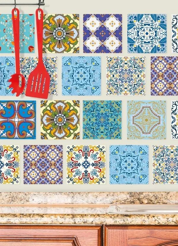Adesivo Decorativo Azulejo Colorido