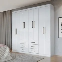 Guarda Roupa Casal 8 Portas 6 Gavetas Liverpool Branco - Santos Andirá