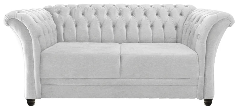Namoradeira Chesterfield Sofia Corano Branco - ADJ Decor