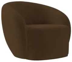 Poltrona para Sala de Estar Orgânica Kit com 2 Garbin Z08 Veludo Marro