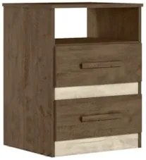 Mesa de Cabeceira Apolo Flex Castanho/Avelã/Off White - Moval