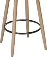 Banqueta Alta Estofada Pés Palito Kit 4 Martin Sintético Preto S08 - M