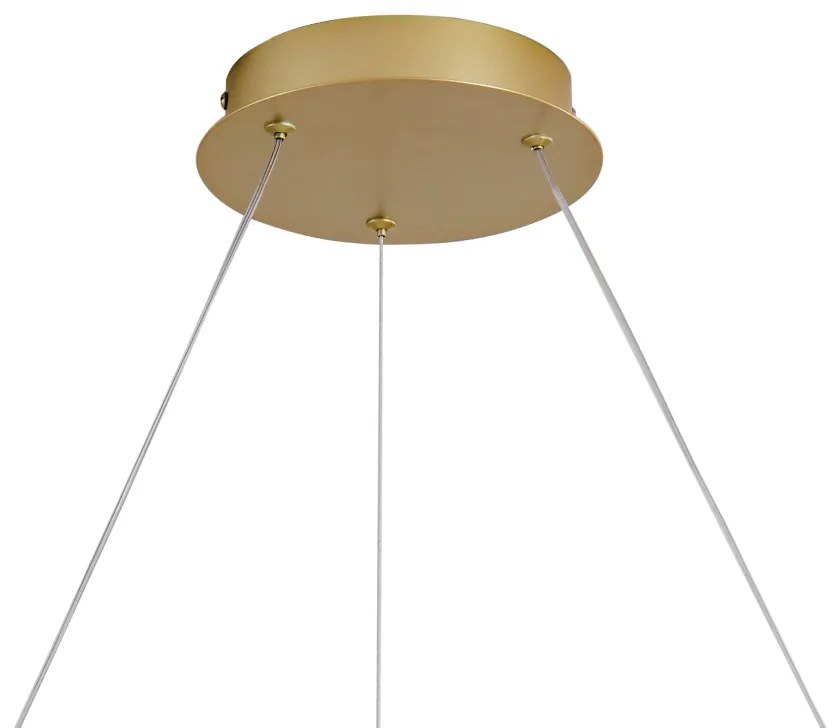 Pendente Mezzo Ø63X8,5Cm Led 39W 3000K Bivolt Alumínio Dourado - Usina...