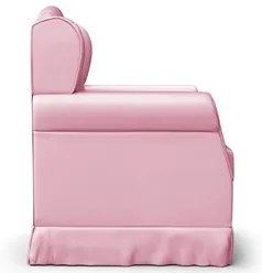 Poltrona de Amamentação Fixa com Puff Letícia Sintético Rosa - Phoenix