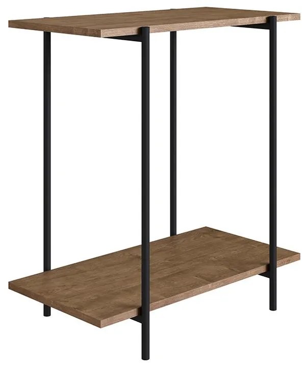 Mesa Lateral Multifuncional C/ 2 Prateleiras - Vermont preto