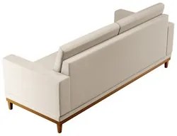 Sofá Living 180cm 3 Lugares Kayrós D05 Linho Bege - Mpozenato