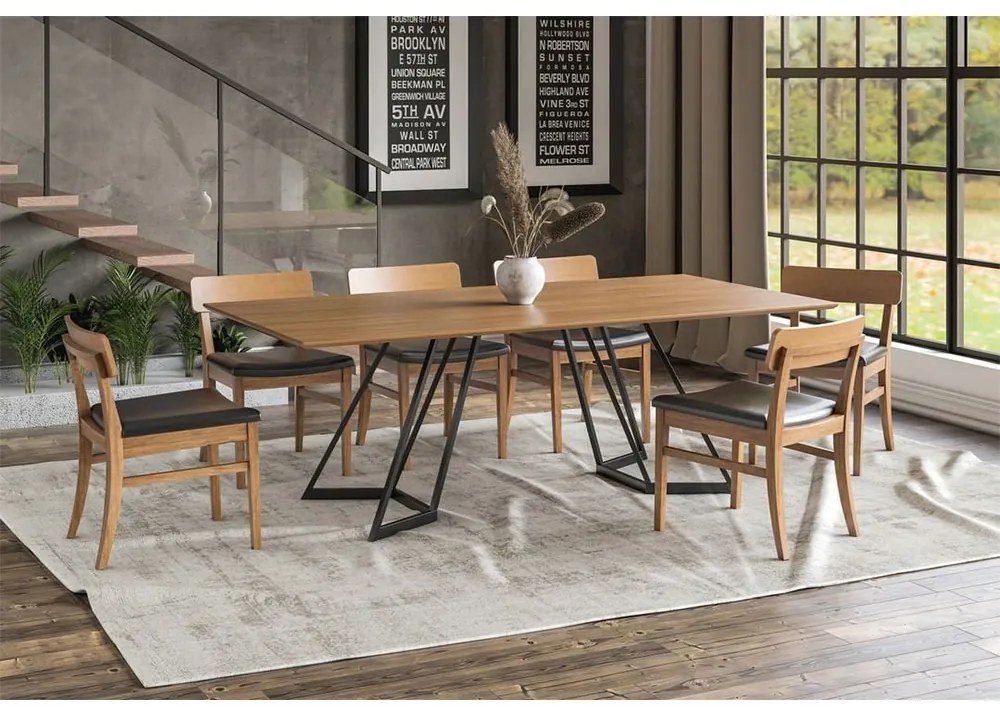 Conjunto de Jantar Paris com Cadeiras Jazz Seiva -