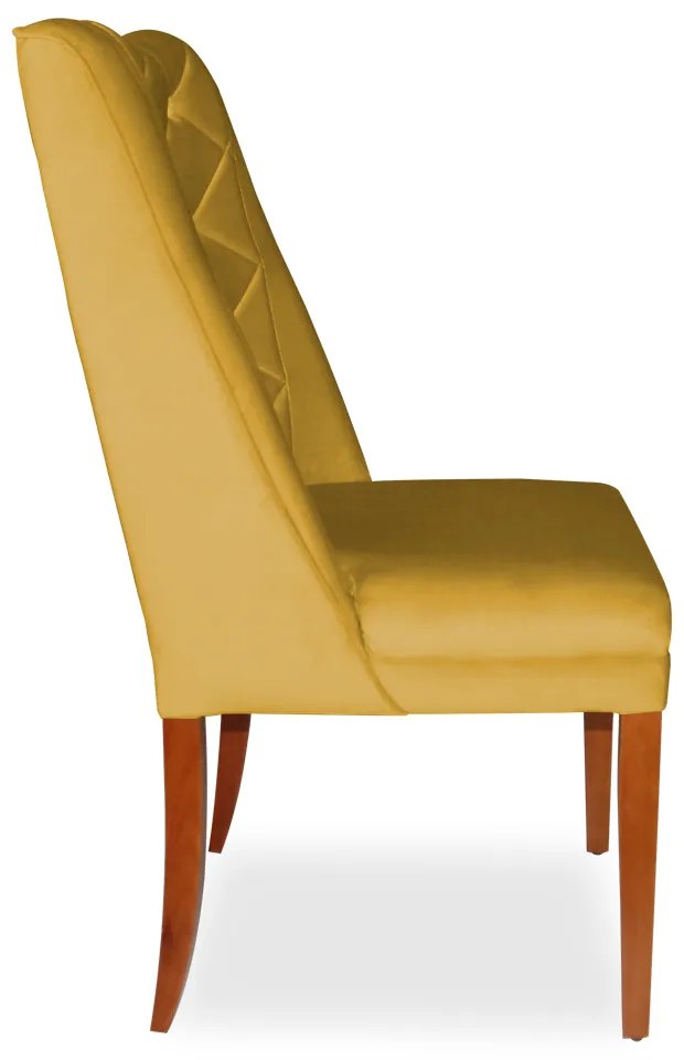 Kit 2 Cadeiras de Jantar Micheli Suede Amarelo