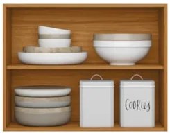 Armário de Cozinha Aéreo 80cm Nala Freijó UV/Off Acetinado Z44 - Mpoze