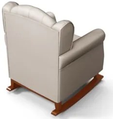 Kit 02 Poltronas Amamentação Base Madeira Balanço Lucy Z39 Sintético B