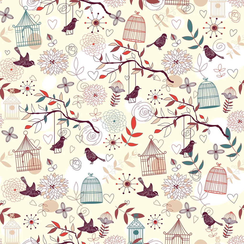 Papel de parede adesivo animal bird