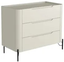 Cômoda Quarto 97cm Solteiro 3 Gavetas Becca Luna/Preto I06 - Mpozenato