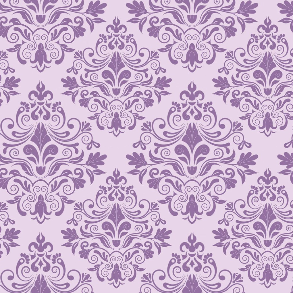 Papel de Parede arabesco roxo e rosa