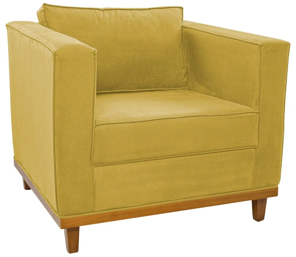 Poltrona Decorativa Europa Suede ADJ Decor