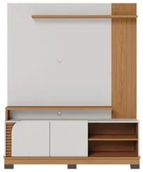 Estante Painel para TV 65 Pol Madrid C05 Off White Matte/Freijó - Mpoz