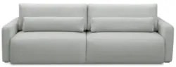 Sofá Retrátil Reclinável 210cm Sinna F05 Linho Cinza Claro - Mpozenato