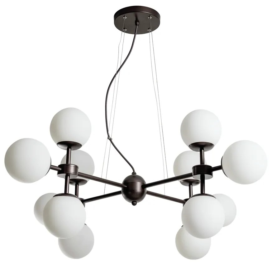 Pendente Kobe Ø96X39Cm 12Xg9 / Metal E Globo Ø12Cm | Usina 16743/12 (BT - Branco Texturizado, FOSCO)
