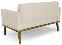 Sofá Namoradeira e 2 Poltronas Base Madeira Castanho Ana Veludo Luxo O