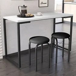 Conjunto Mesa de Cozinha Prattica Industrial 120cm com 2 Banquetas F02