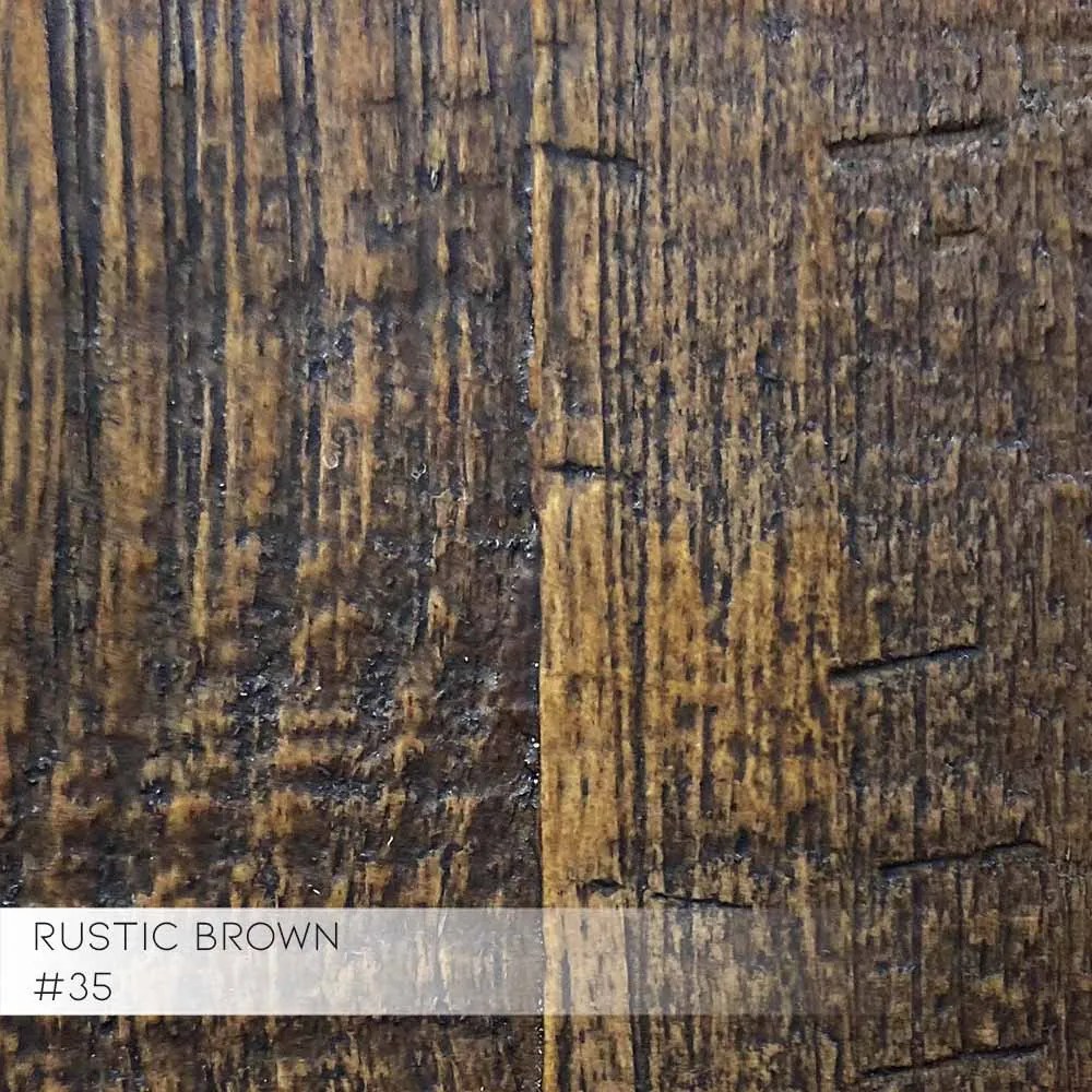 Poltrona Decorativa Sala de Estar Eden Com Couro Madeira Maciça Rustic Brown G54 - Gran Belo