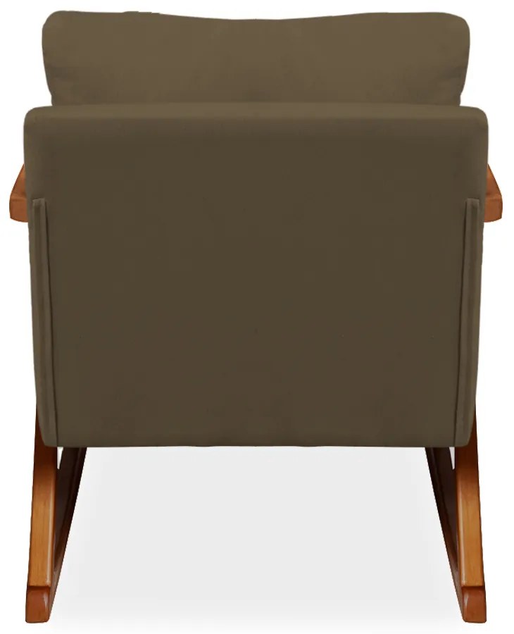 Poltrona Mona Amber Balanço Veludo Marrom