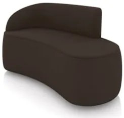 Sofá 2 Lugares Para Sala 140cm Orgânico Wendi Suede Marrom I01 - Mpoz